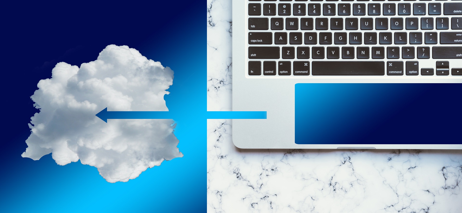 Cloud based software illustration 